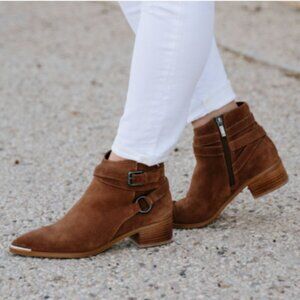 Marc Fisher Yatina Western Suede Chelsea Bootie